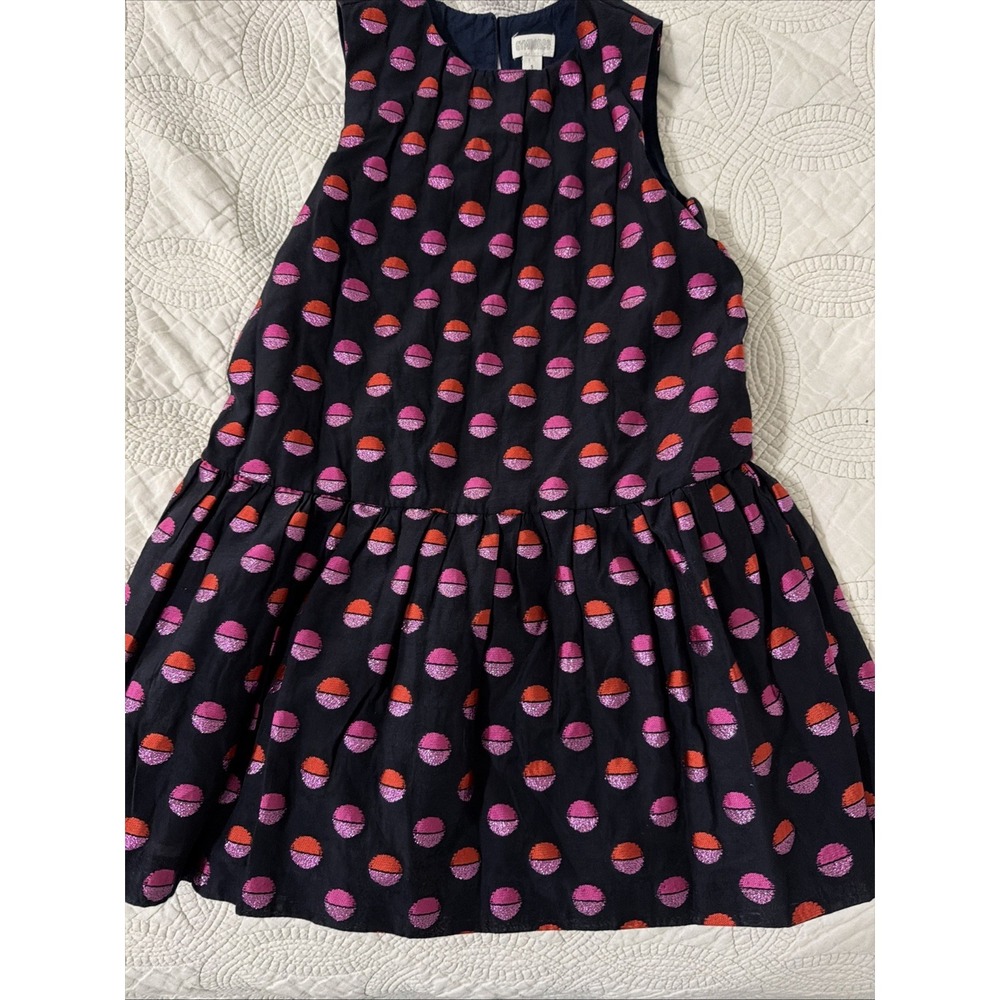 Gymboree Girls Dress SMALL sizeβ 5 Sleeveless Glitter Circle EUC